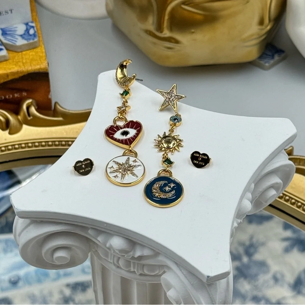 🆕 KATE SPADE 🧿 NWT Like Magic Liner Charm Earrings - Picture 5 of 16